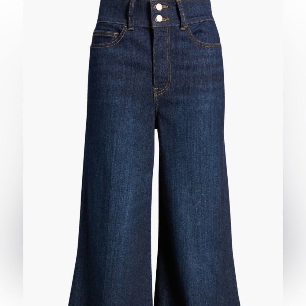 Frame women’s Palazzo jean size 24. High waist cropped. Style Fawcett